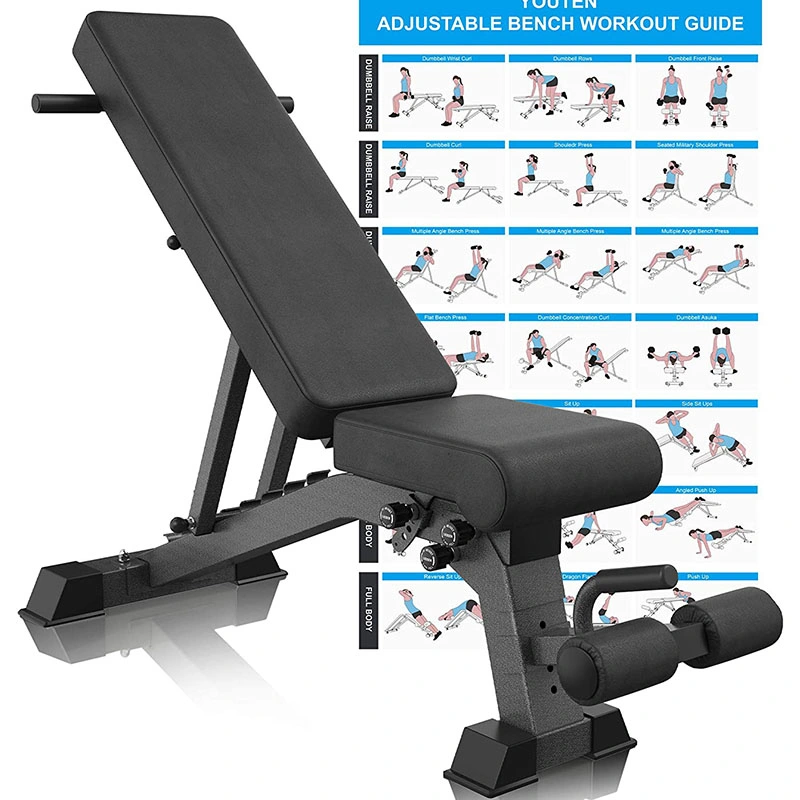 Hot Sale Sports Equipment Commercial Adjustable Exercise Bench Folding Weight Bench Dumbbell