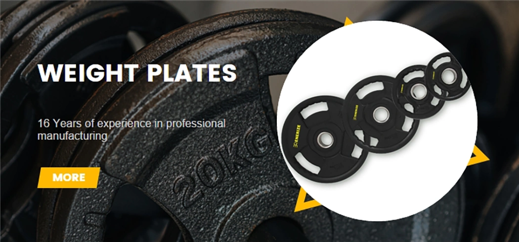 Best Quality Promotional Cast Iron TPU Three Holes Weight Plate