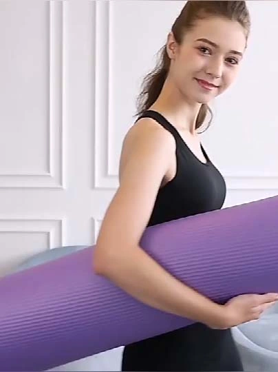 Custom Thick NBR Foam Fitness & Exercise Yoga Mat with Carrier Strap Eco Friendly TPE/PVC/EVA/Nbryoga Mat