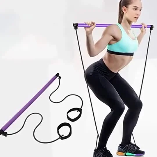 Body Workout Yoga Portable Pilates Bar Kit, Pilates Stick