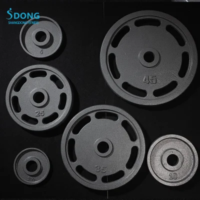 Gym Equipment Cheap Barbell Bumper Plates Olimpic Lifting Powerlifting Free Weights Set Cast Iron Plates Weight Lifting