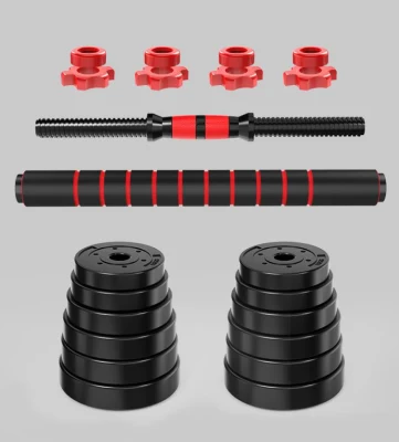 Home Gym Fitness Cement 10-40kg Adjustable Barbell Dumbbell Set Weight Lifting Free Weight