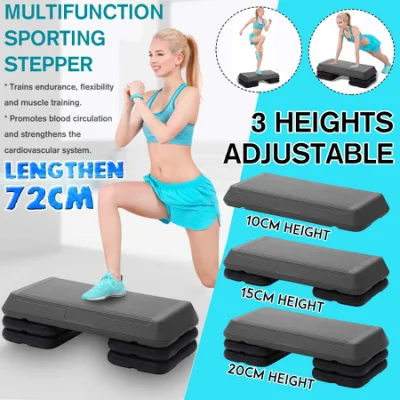 Fitness Aerobic Step 3 Level Adjustable Non-Slip Cardio Yoga Pedal Stepper Gym Workout Exercise Fitness Aerobic Step Equipment